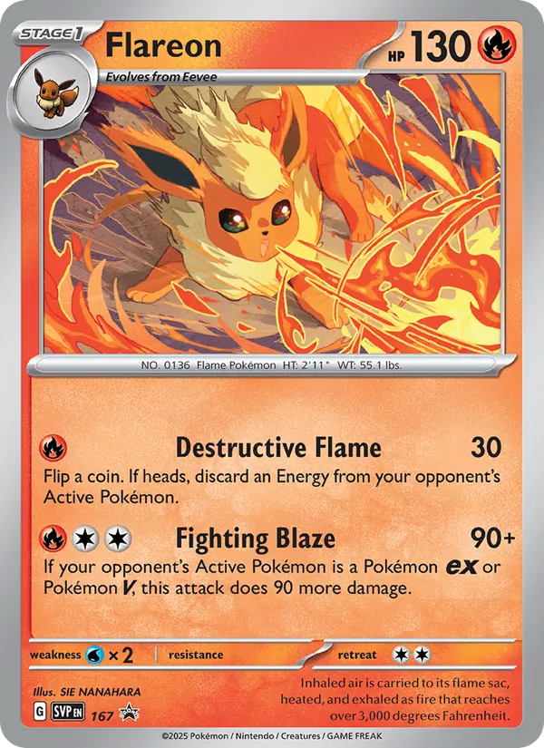 Flareon — SVP Black Star Promos #167 (Pokémon TCG card)