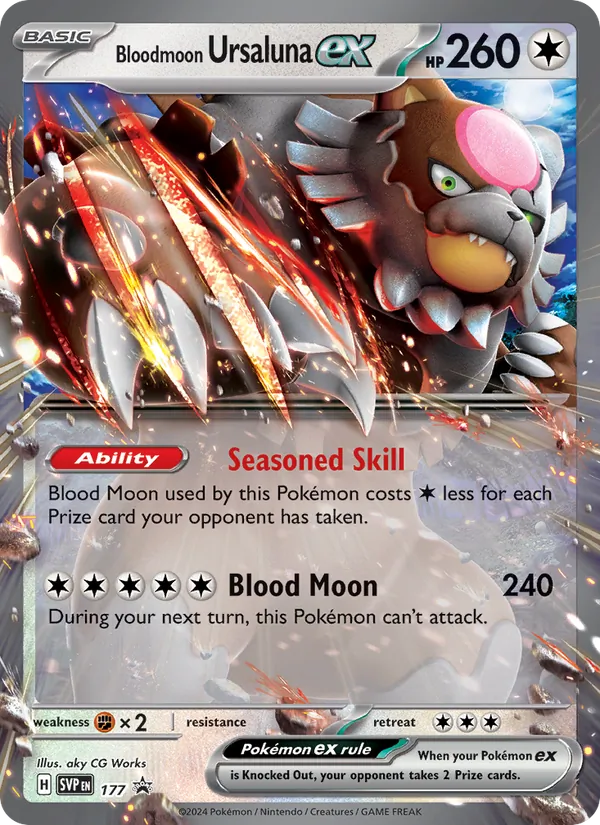 Bloodmoon Ursaluna ex — SVP Black Star Promos #177 (Pokémon TCG card)