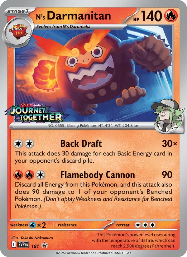 N's Darmanitan — SVP Black Star Promos #181 (Pokémon TCG card)