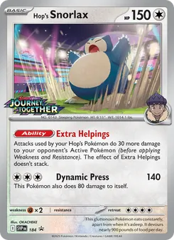 Hop's Snorlax (SVP Black Star Promos #184)
