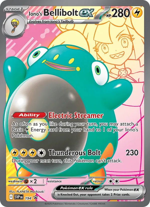 Iono's Bellibolt ex — SVP Black Star Promos #194 (Pokémon TCG card)