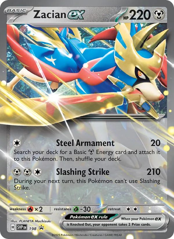 Zacian ex — SVP Black Star Promos #198 (Pokémon TCG card)