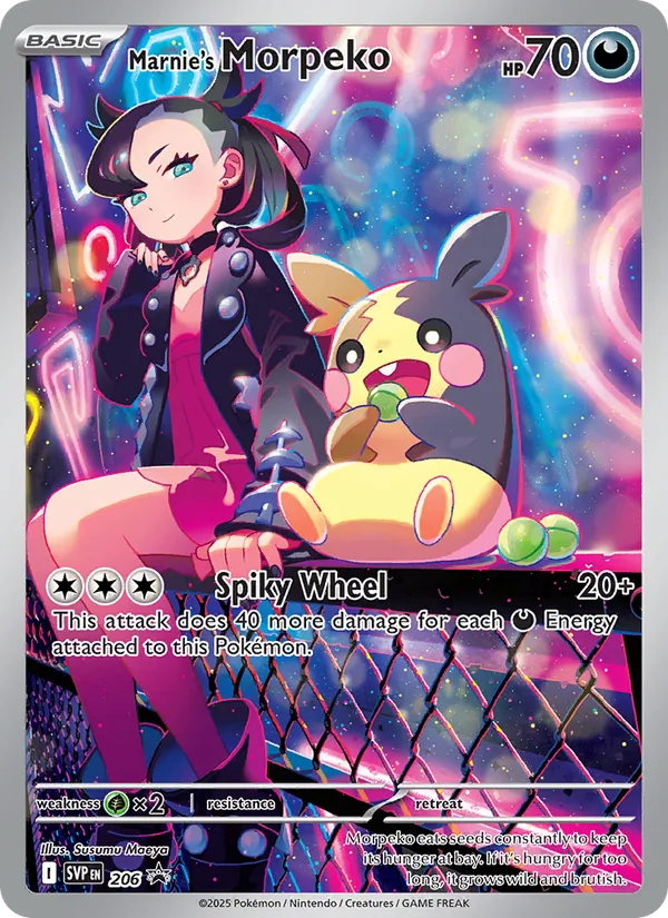 Marnie's Morpeko — SVP Black Star Promos #206 (Pokémon TCG card)