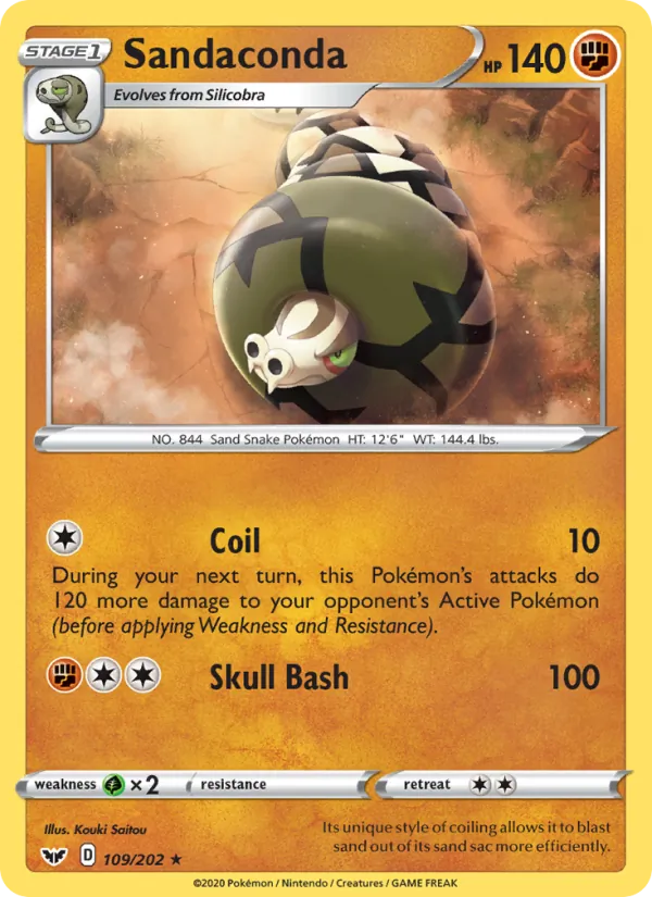 Sandaconda — Sword & Shield #109 (Pokémon TCG card)