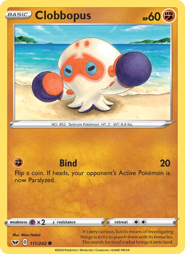 Clobbopus — Sword & Shield #111 (Pokémon TCG card)