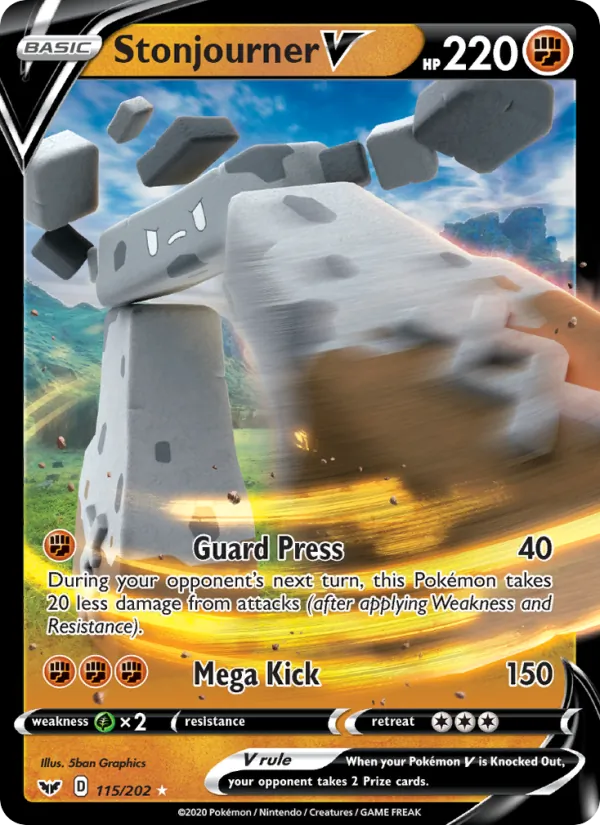 Stonjourner V — Sword & Shield #115 (Pokémon TCG card)