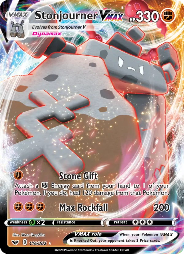 Stonjourner VMAX — Sword & Shield #116 (Pokémon TCG card)