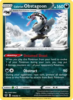 Galarian Obstagoon (Sword & Shield #119)