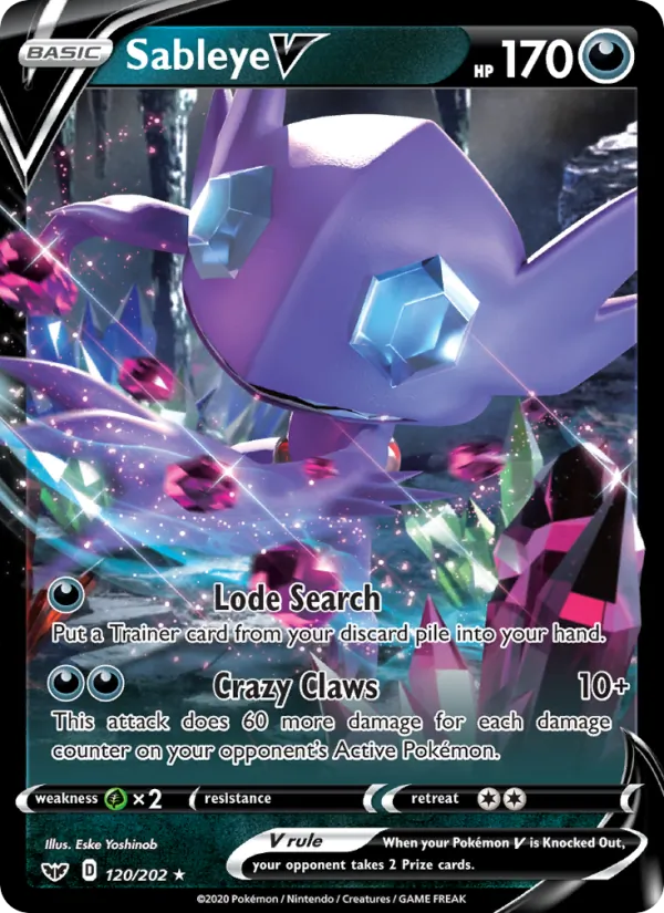 Sableye V — Sword & Shield #120 (Pokémon TCG card)