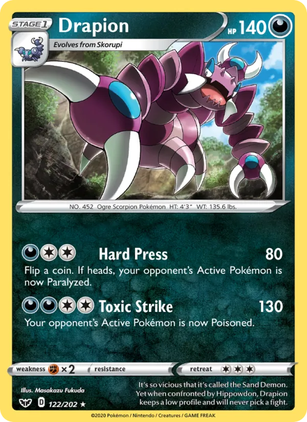 Drapion — Sword & Shield #122 (Pokémon TCG card)