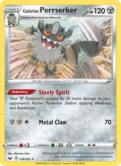 Galarian Perrserker (Sword & Shield #128)