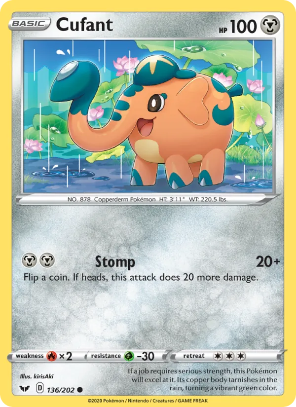 Cufant — Sword & Shield #136 (Pokémon TCG card)