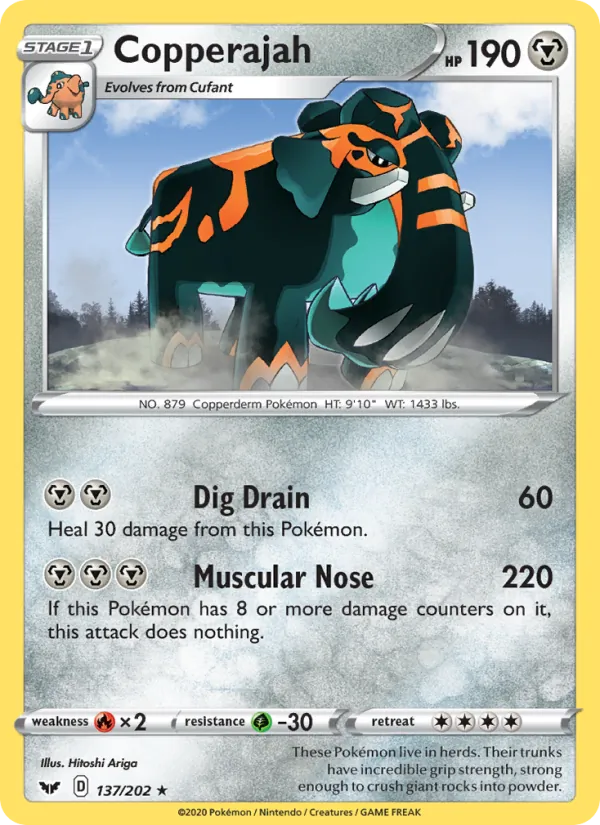 Copperajah — Sword & Shield #137 (Pokémon TCG card)