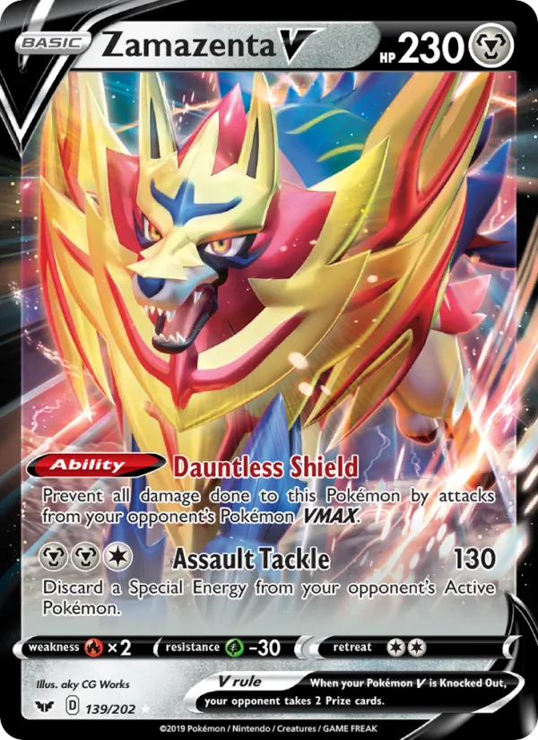 Zamazenta V — Sword & Shield #139 (Pokémon TCG card)