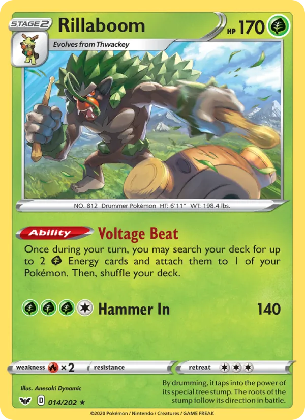 Rillaboom — Sword & Shield #14 (Pokémon TCG card)