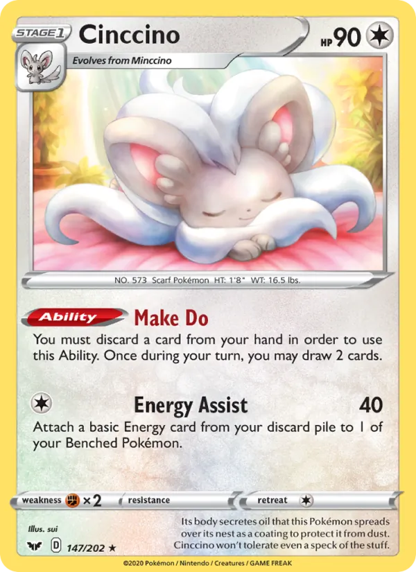 Cinccino — Sword & Shield #147 (Pokémon TCG card)