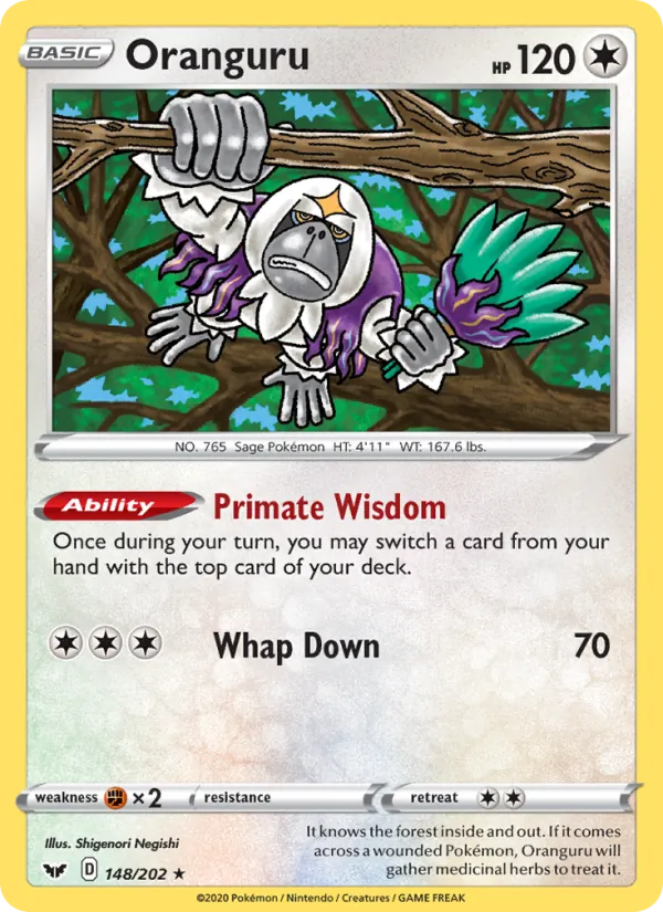 Oranguru — Sword & Shield #148 (Pokémon TCG card)