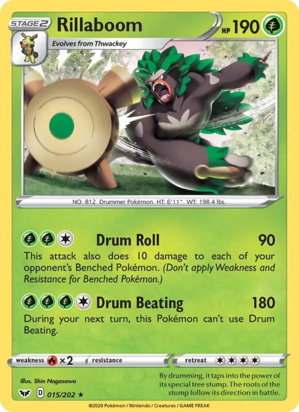 Rillaboom — Sword & Shield #15 (Pokémon TCG card)