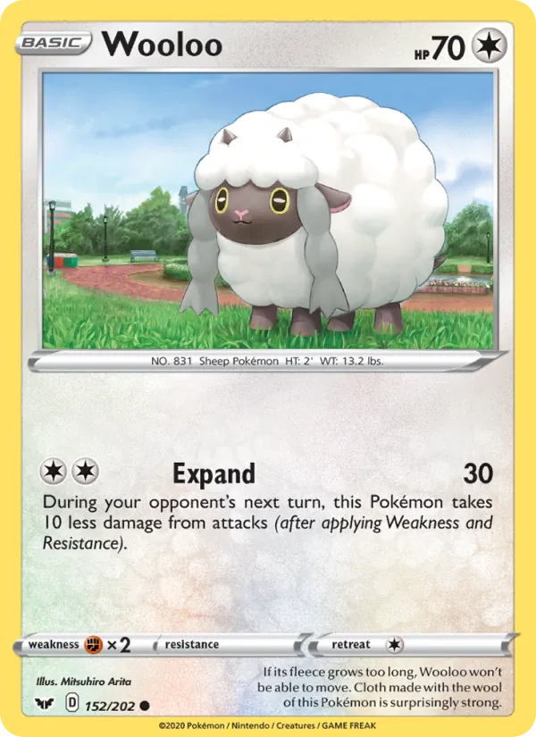 Wooloo — Sword & Shield #152 (Pokémon TCG card)