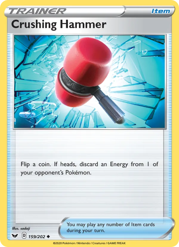 Crushing Hammer — Sword & Shield #159 (Pokémon TCG card)