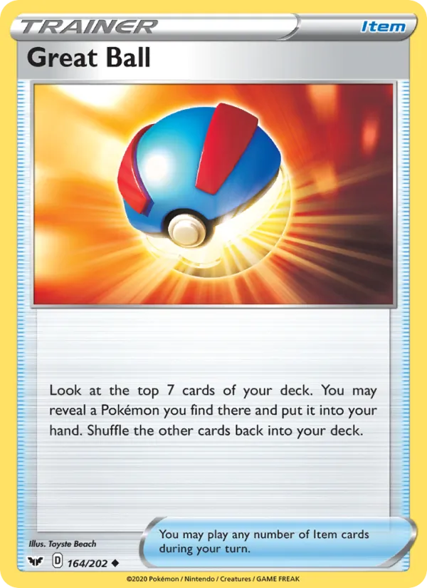 Great Ball — Sword & Shield #164 (Pokémon TCG card)