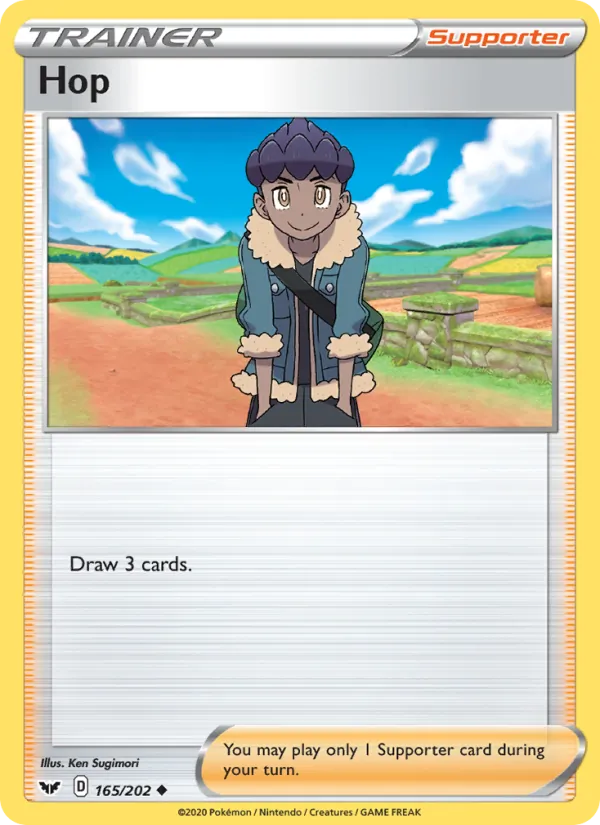 Hop — Sword & Shield #165 (Pokémon TCG card)