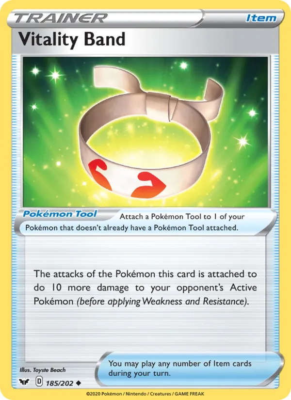 Vitality Band — Sword & Shield #185 (Pokémon TCG card)