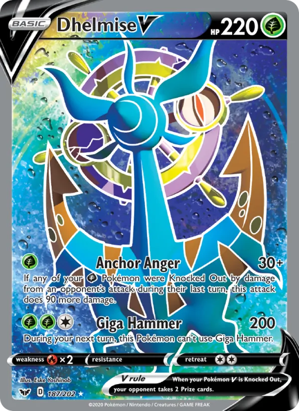 Dhelmise V — Sword & Shield #187 (Pokémon TCG card)