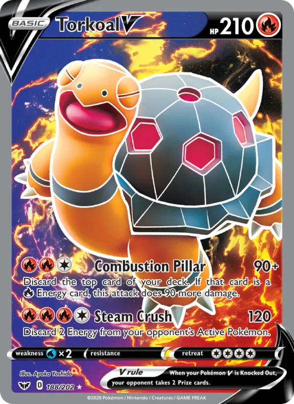Torkoal V — Sword & Shield #188 (Pokémon TCG card)