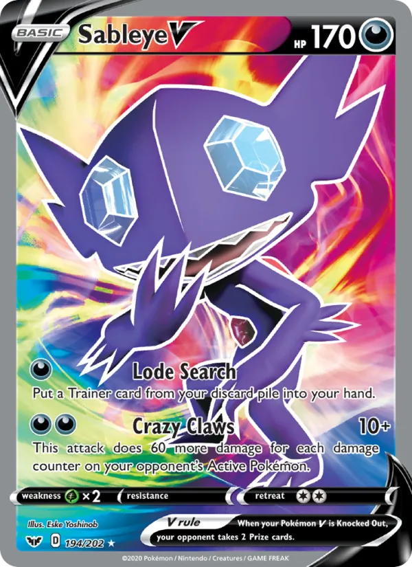 Sableye V — Sword & Shield #194 (Pokémon TCG card)