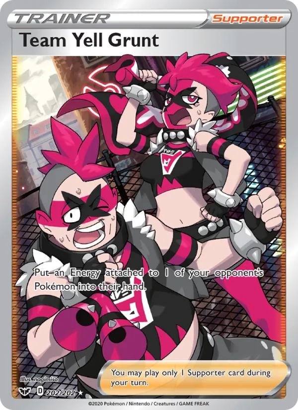 Team Yell Grunt — Sword & Shield #202 (Pokémon TCG card)
