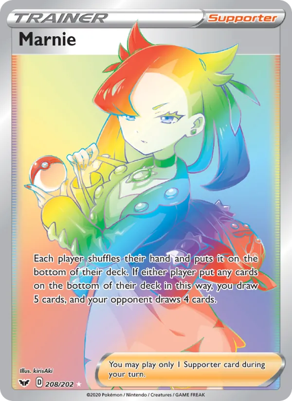 Marnie — Sword & Shield #208 (Pokémon TCG card)