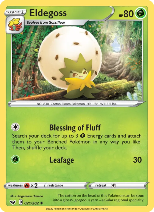Eldegoss — Sword & Shield #21 (Pokémon TCG card)