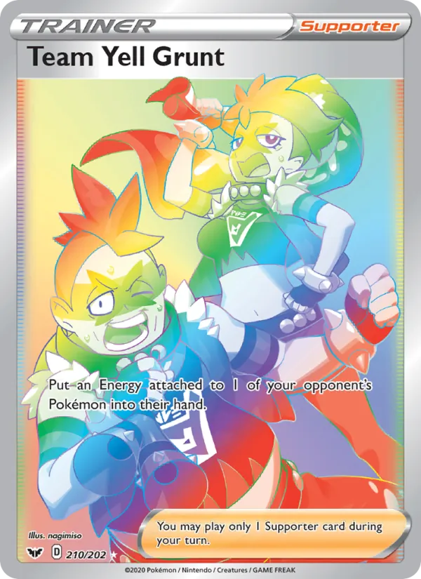Team Yell Grunt — Sword & Shield #210 (Pokémon TCG card)