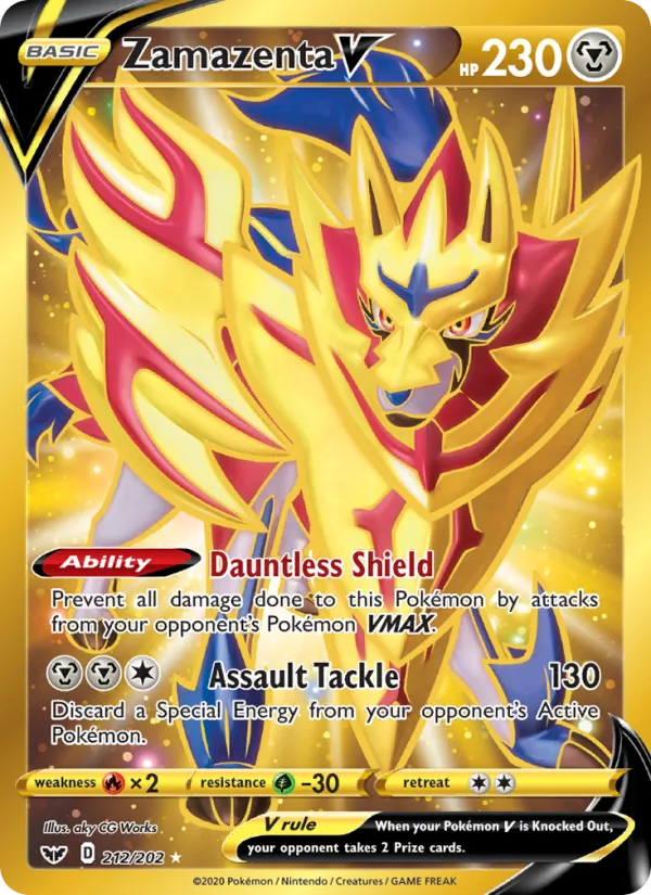 Zamazenta V — Sword & Shield #212 (Pokémon TCG card)