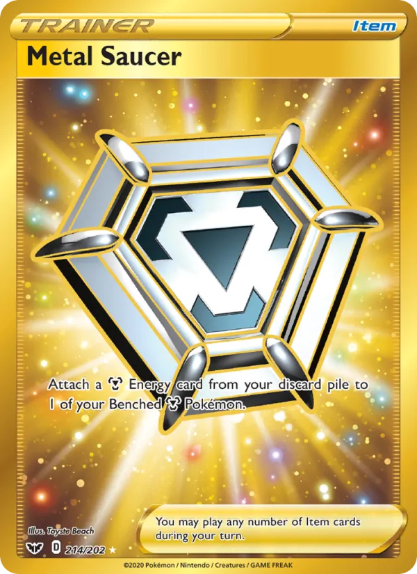 Metal Saucer — Sword & Shield #214 (Pokémon TCG card)