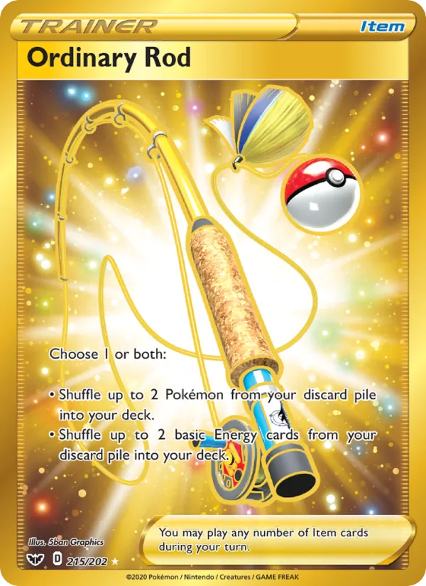 Ordinary Rod — Sword & Shield #215 (Pokémon TCG card)