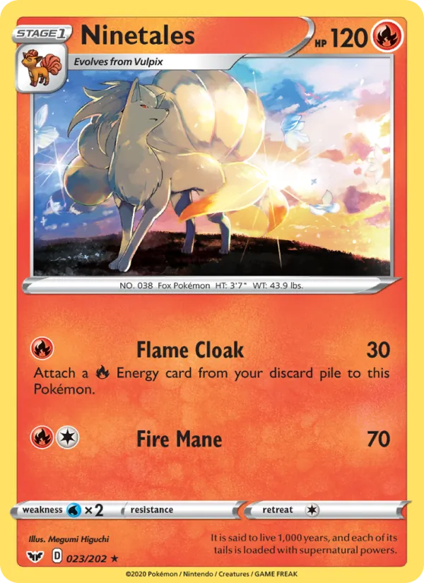 Ninetales — Sword & Shield #23 (Pokémon TCG card)