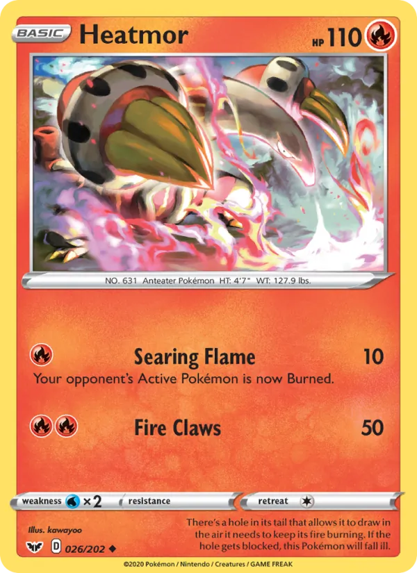 Heatmor — Sword & Shield #26 (Pokémon TCG card)