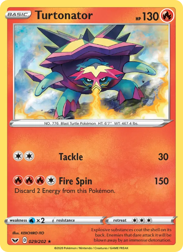 Turtonator — Sword & Shield #29 (Pokémon TCG card)