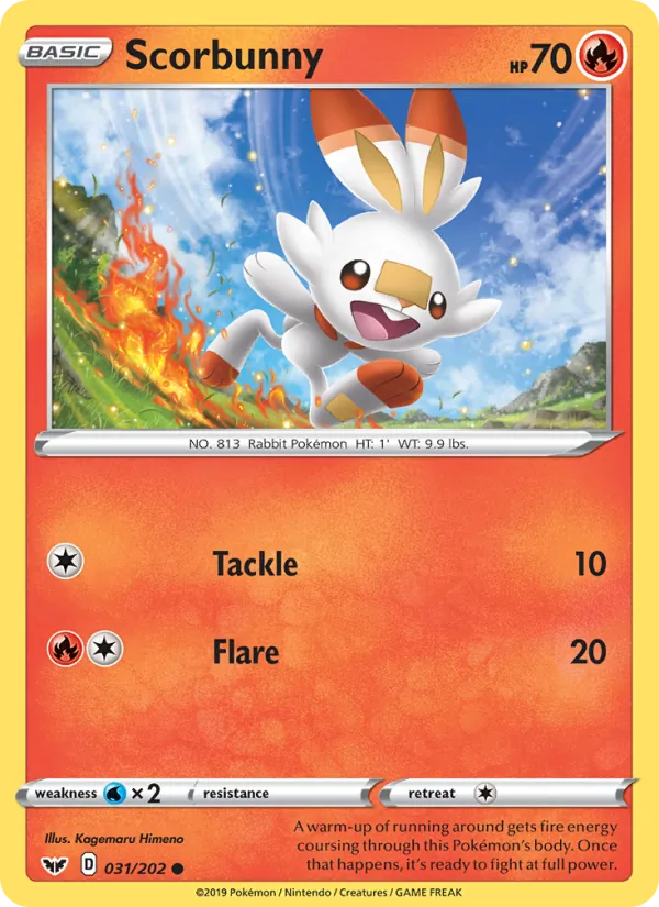 Scorbunny — Sword & Shield #31 (Pokémon TCG card)