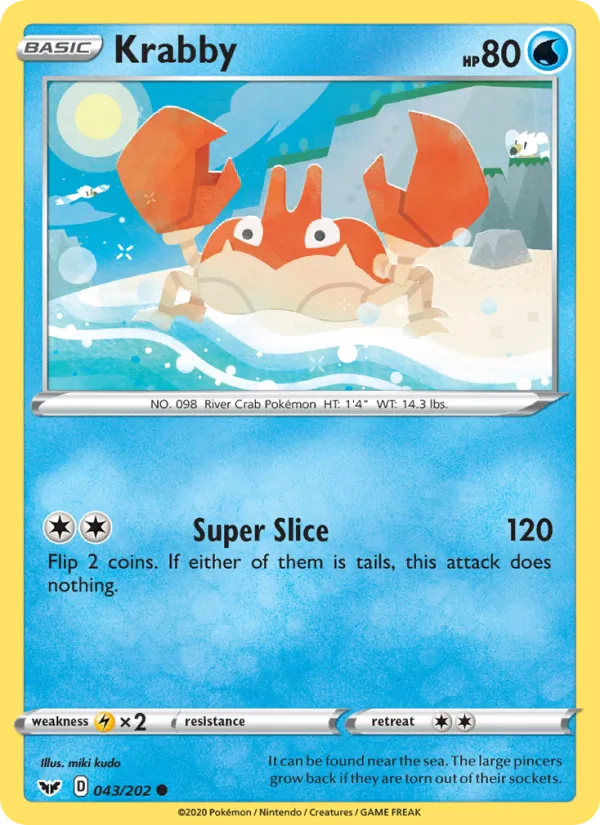 Krabby — Sword & Shield #43 (Pokémon TCG card)