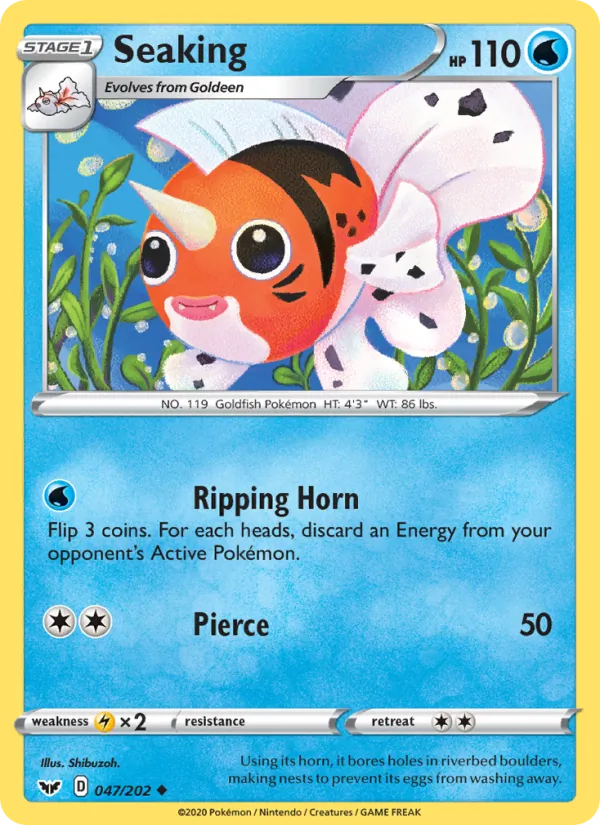Seaking — Sword & Shield #47 (Pokémon TCG card)