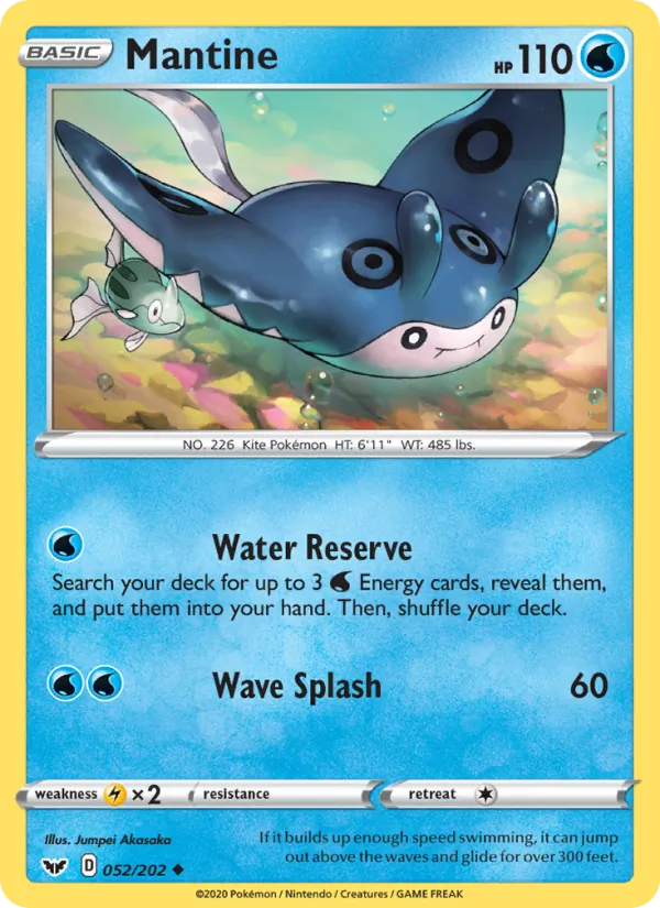 Mantine — Sword & Shield #52 (Pokémon TCG card)