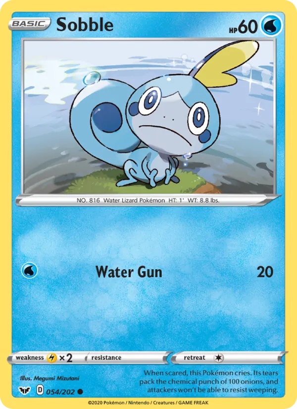 Sobble — Sword & Shield #54 (Pokémon TCG card)