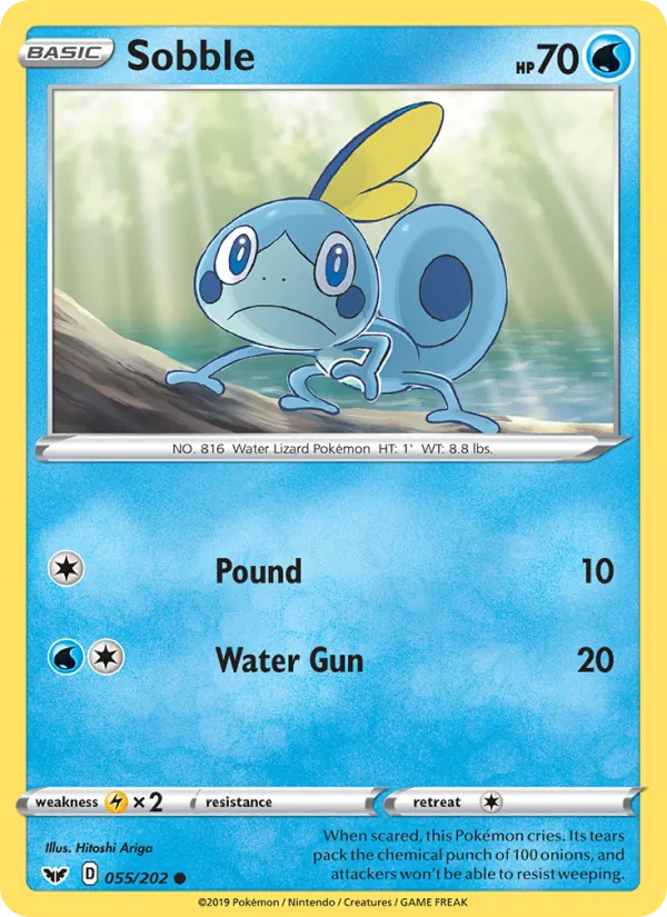 Sobble — Sword & Shield #55 (Pokémon TCG card)