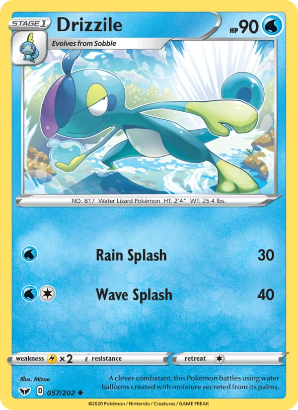 Drizzile — Sword & Shield #57 (Pokémon TCG card)
