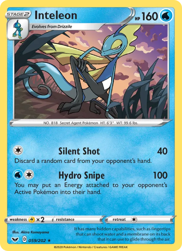 Inteleon — Sword & Shield #59 (Pokémon TCG card)