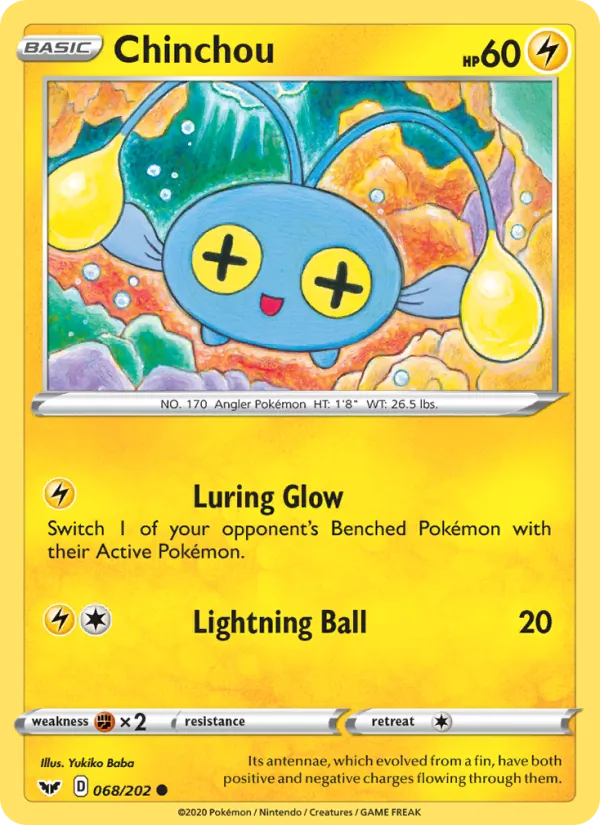 Chinchou — Sword & Shield #68 (Pokémon TCG card)