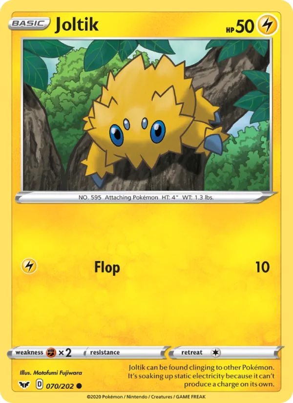 Joltik — Sword & Shield #70 (Pokémon TCG card)